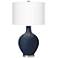 Color Plus Ovo 28 1/2" High Naval Blue Glass Table Lamp