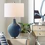 Color Plus Ovo 28 1/2" High Naval Blue Glass Table Lamp