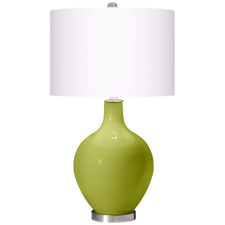 Image 2 Color Plus Ovo 28 1/2" High Parakeet Green Glass Table Lamp