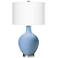 Color Plus Ovo 28 1/2" High Placid Blue Glass Table Lamp