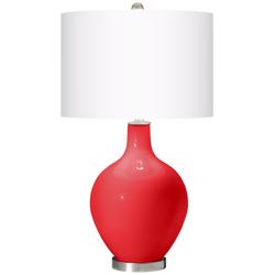 Color Plus Ovo 28 1/2&quot; High Poppy Red Table Lamp
