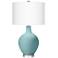 Color Plus Ovo 28 1/2" High Raindrop Blue Glass Table Lamp