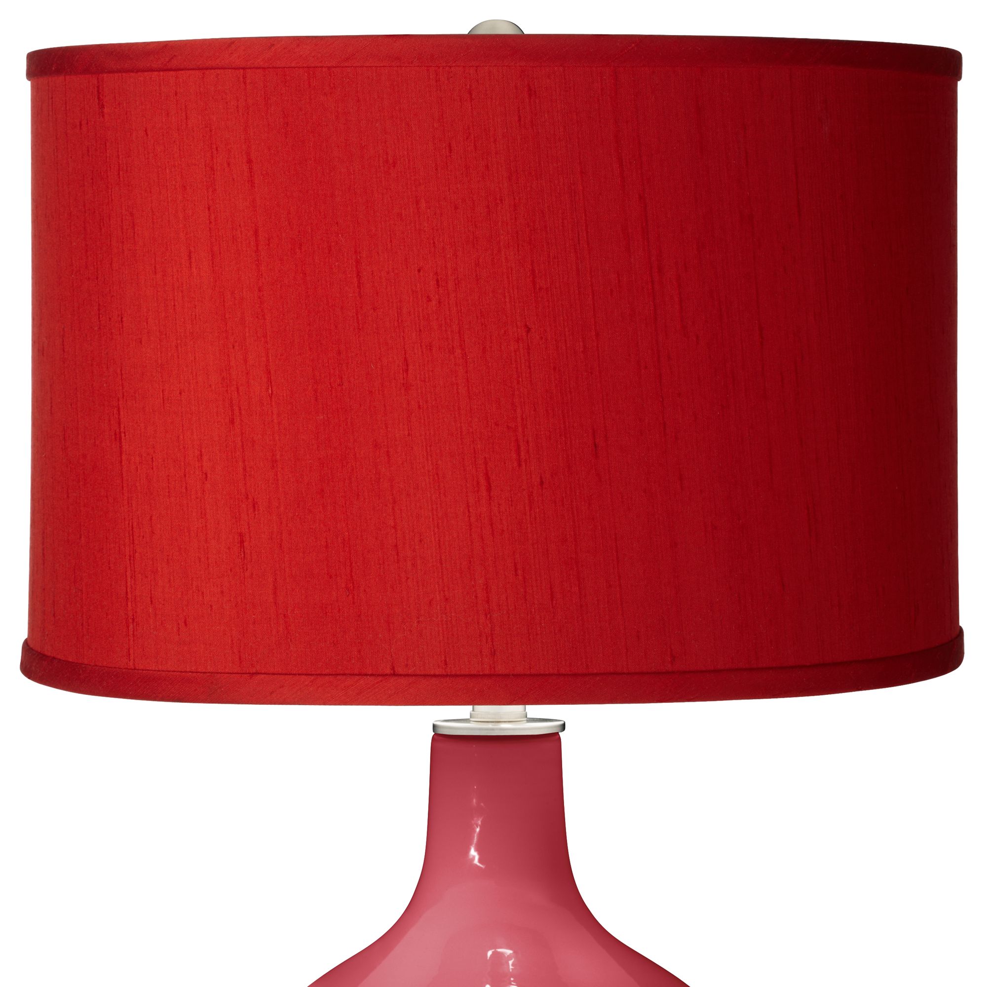 Image 2 Color Plus Ovo 28 1/2" High Red Shade with Samba Red Table Lamp more views