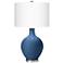 Color Plus Ovo 28 1/2" High Regatta Blue Glass Table Lamp