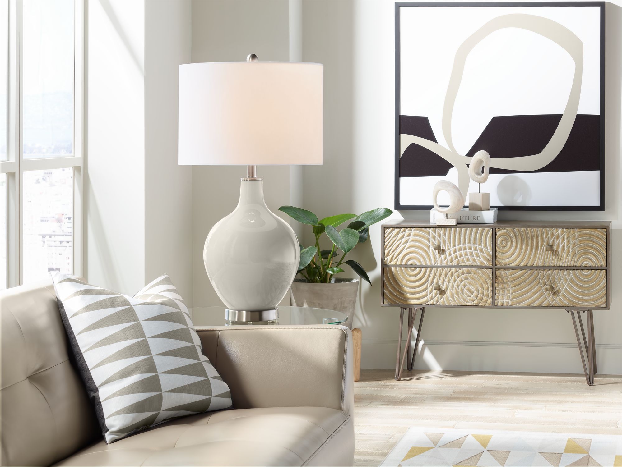 Image 3 Color Plus Ovo 28 1/2" High Requisite Gray Table Lamp more views