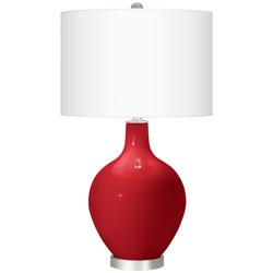 Color Plus Ovo 28 1/2&quot; High Ribbon Red Glass Table Lamp