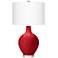 Color Plus Ovo 28 1/2" High Ribbon Red Glass Table Lamp