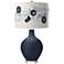 Color Plus Ovo 28 1/2" High Rose Bouquet Naval Blue Table Lamp