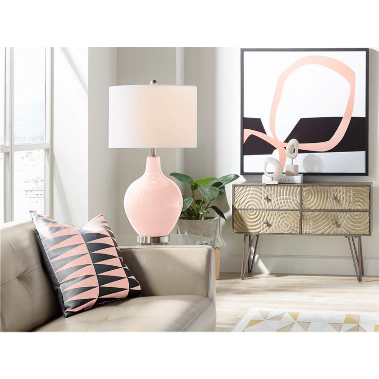 Image 3 Color Plus Ovo 28 1/2 inch High Rose Pink Table Lamp more views