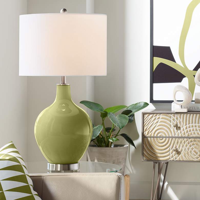 Image 1 Color Plus Ovo 28 1/2" High Rural Green Table Lamp