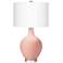 Color Plus Ovo 28 1/2" High Rustique Warm Coral Pink Glass Table Lamp