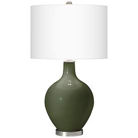 Image2 of Color Plus Ovo 28 1/2" High Secret Garden Green Glass Table Lamp