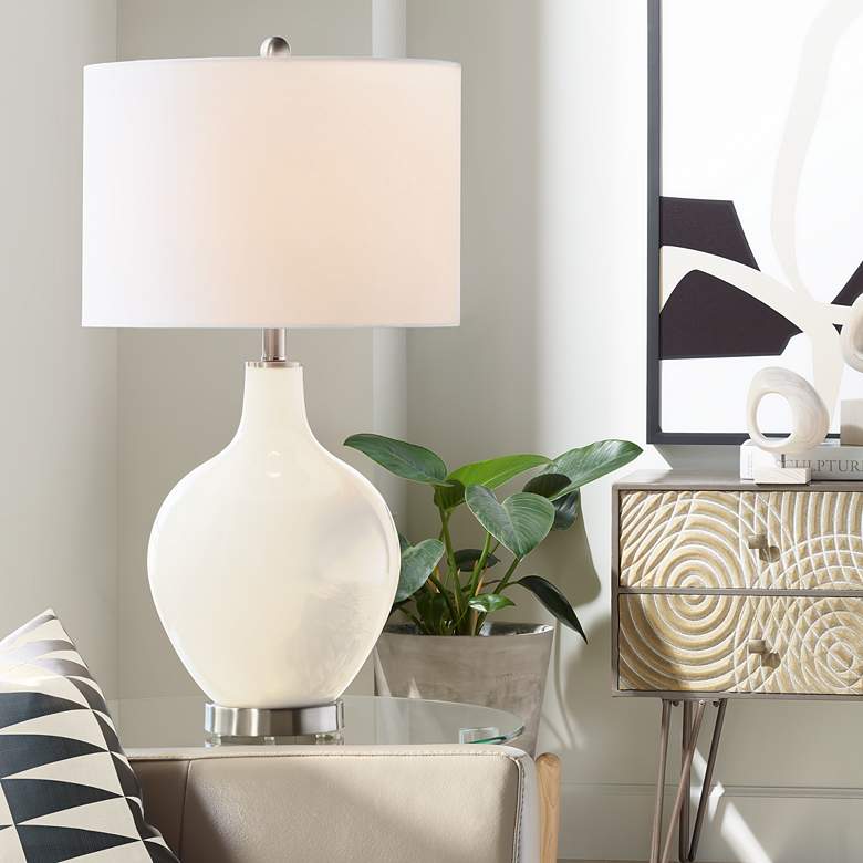 Image 1 Color Plus Ovo 28 1/2" High Steamed Milk White Table Lamp