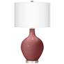 Color Plus Ovo 28 1/2" High Toile Red Glass Table Lamp
