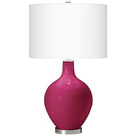 Image2 of Color Plus Ovo 28 1/2" High Vivacious Pink  Glass Table Lamp