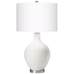 Color Plus Ovo 28 1/2&quot; High Winter White Glass Table Lamp