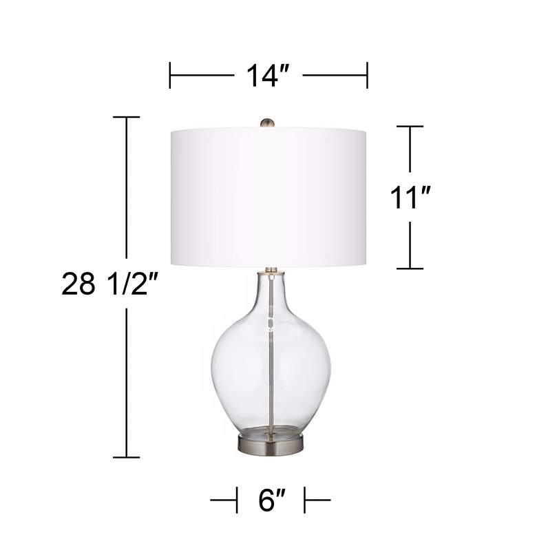 Image 4 Color Plus Ovo 28 1/2" High Winter White Glass Table Lamp more views