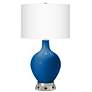 1_Color Plus Ovo 28 1/2" Hyper Blue Table Lamp with USB Workstation Base