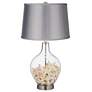 Color Plus Ovo 28 1/2" Light Gray and Clear Glass Fillable Table Lamp