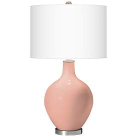 Image2 of Color Plus Ovo 28 1/2" Mellow Coral Pink Table Lamp