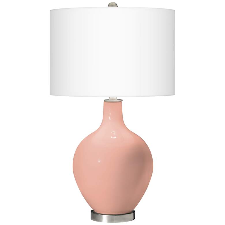 Image 2 Color Plus Ovo 28 1/2" Mellow Coral Pink Table Lamp