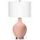 Color Plus Ovo 28 1/2" Mellow Coral Pink Table Lamp
