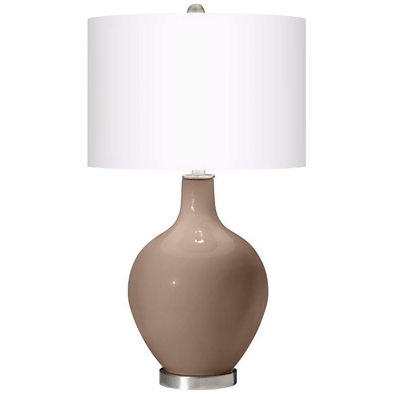 Image 2 Color Plus Ovo 28 1/2 inch Mocha Brown Table Lamp
