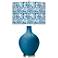 Color Plus Ovo 28 1/2" Modern Gardenia Shade Mykonos Blue Table Lamp