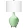 Color Plus Ovo 28 1/2" Modern Glass Flower Stem Green Table Lamp