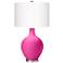 Color Plus Ovo 28 1/2" Modern Glass Fuchsia Pink Table Lamp