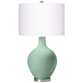 Image2 of Color Plus Ovo 28 1/2" Modern Glass Grayed Jade Green Table Lamp