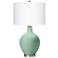 Color Plus Ovo 28 1/2" Modern Glass Grayed Jade Green Table Lamp