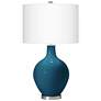Color Plus Ovo 28 1/2" Modern Glass Oceanside Blue Table Lamp
