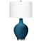 Color Plus Ovo 28 1/2" Modern Glass Oceanside Blue Table Lamp