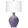 Color Plus Ovo 28 1/2" Modern Glass Purple Haze Table Lamp