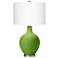 Color Plus Ovo 28 1/2" Modern Glass Rosemary Green Table Lamp