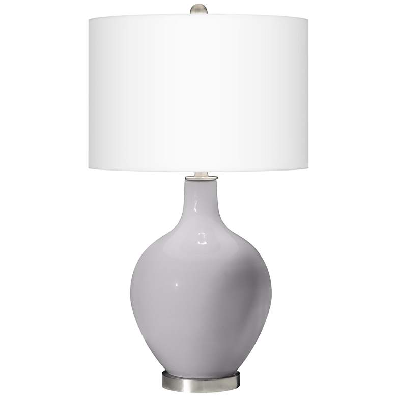 Image 3 Color Plus Ovo 28 1/2" Modern Glass Swanky Gray Table Lamp