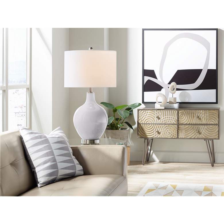 Image 4 Color Plus Ovo 28 1/2" Modern Glass Swanky Gray Table Lamp more views