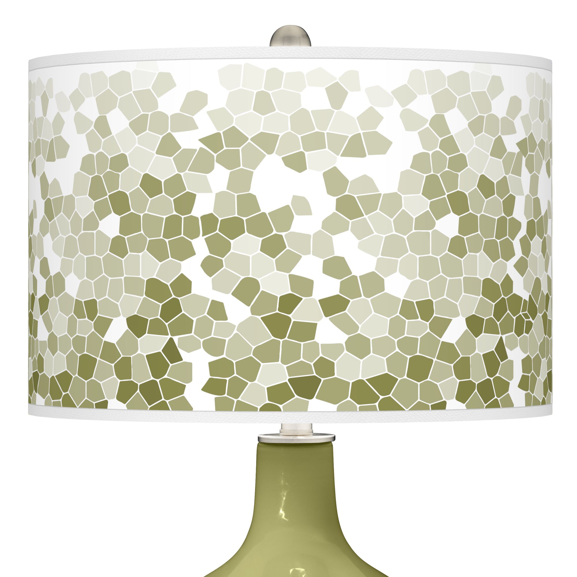 Image 2 Color Plus Ovo 28 1/2" Mosaic Shade Rural Green Table Lamp more views