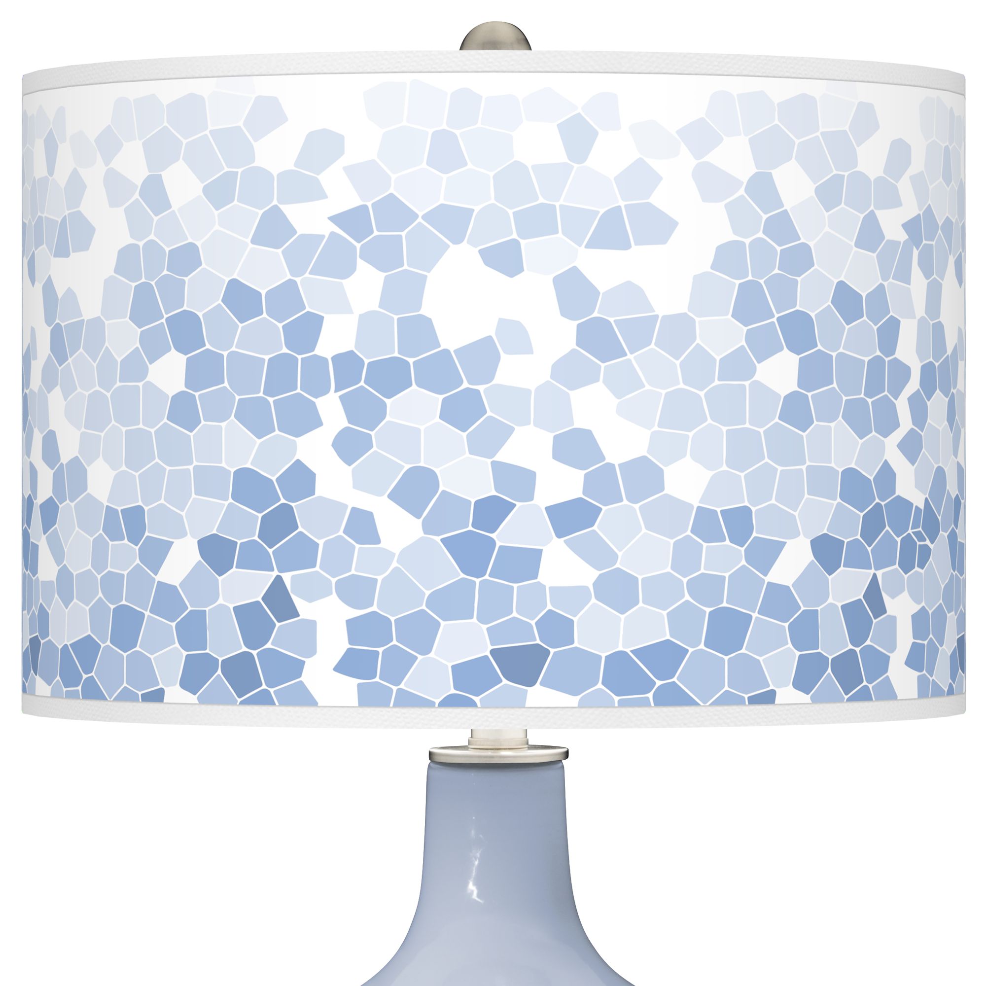 Image 2 Color Plus Ovo 28 1/2" Mosaic Shade Sky Blue Table Lamp more views