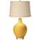 Color Plus Ovo 28 1/2" Oatmeal Linen Shade Goldenrod Yellow Table Lamp