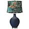 Color Plus Ovo 28 1/2" Peacock Shade Naval Blue Table Lamp