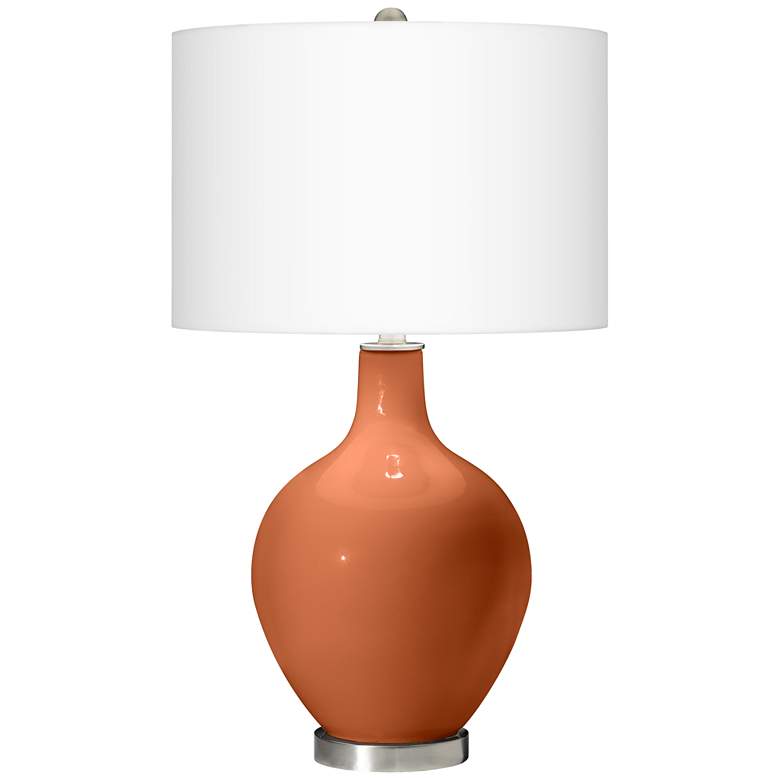 Image 2 Color Plus Ovo 28 1/2 inch Robust Orange Table Lamp
