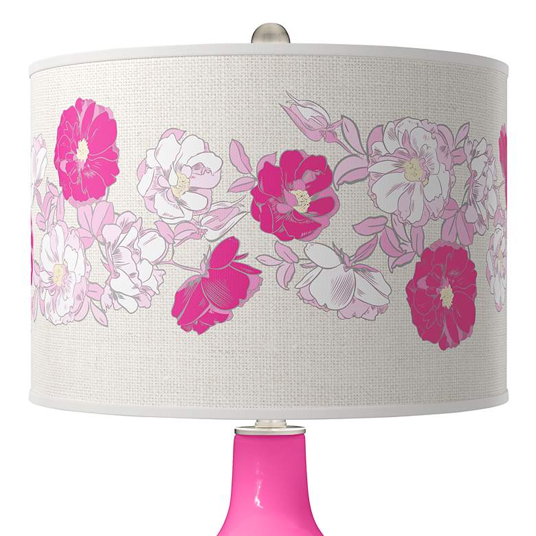 Image 2 Color Plus Ovo 28 1/2" Rose Bouquet Fuchsia Pink Table Lamp more views
