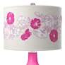 Color Plus Ovo 28 1/2" Rose Bouquet Fuchsia Pink Table Lamp