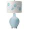 Color Plus Ovo 28 1/2" Rose Bouquet Shade Vast Sky Blue Table Lamp