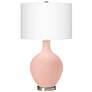 Color Plus Ovo 28 1/2" Rose Pink Glass Table Lamp with USB Workstation