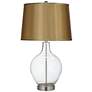 Color Plus Ovo 28 1/2" Satin Gold and Clear Glass Fillable Table Lamp