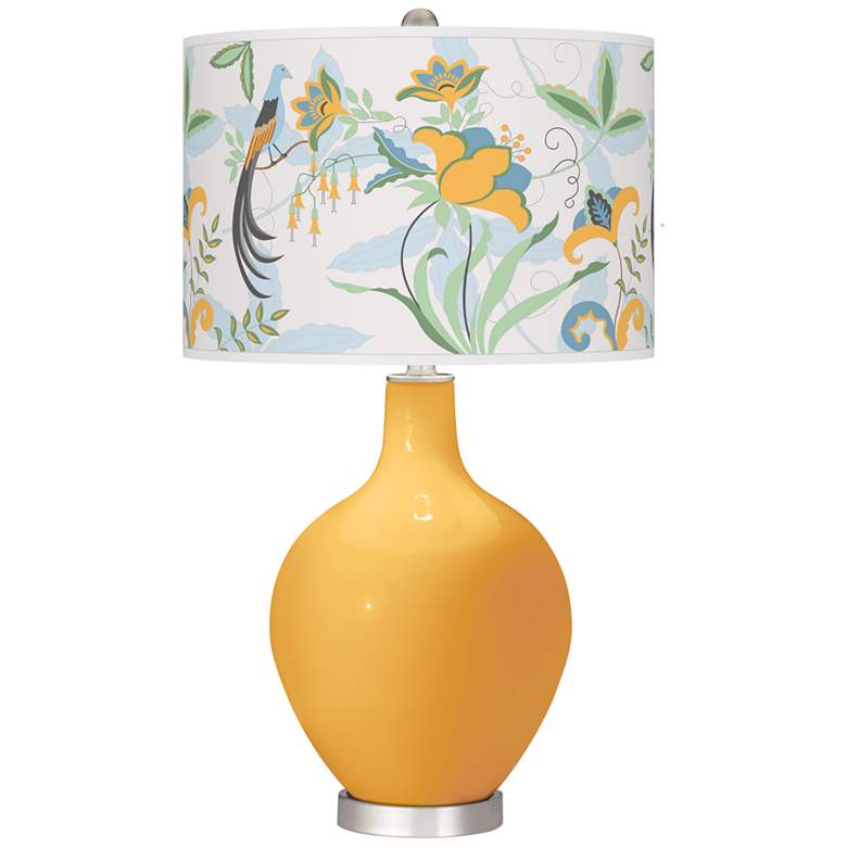 Image 1 Color Plus Ovo 28 1/2" Sofia Shade Marigold Yellow Table Lamp