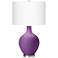 Color Plus Ovo 28 1/2" White Shade Passionate Purple Table Lamp